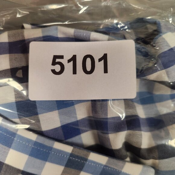 Nordstrom Rack Mens Plaid Button Up Dress Shirt Size 18 Office Preppy Career - Picture 9 of 9